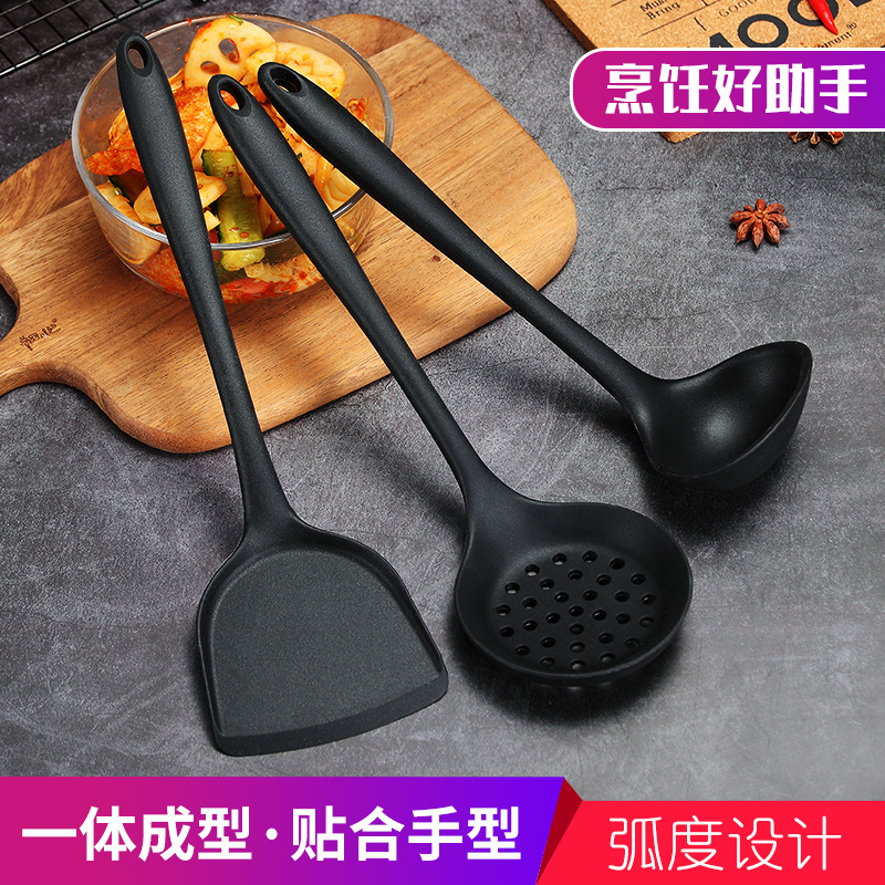 Gui Glue Pan Shovel Dorm Room With Kitchenware Cover Group College Student Silicone Soup Spoon Full of Rice Spade Trumpet Small Light Weight