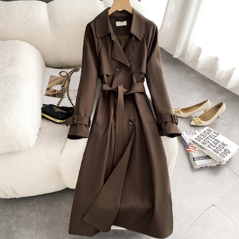 2026 Spring and Autumn New Style Trench Coat for Women, Classic British Style with Turn-Down Collar, New Quality, Boutique Fashion