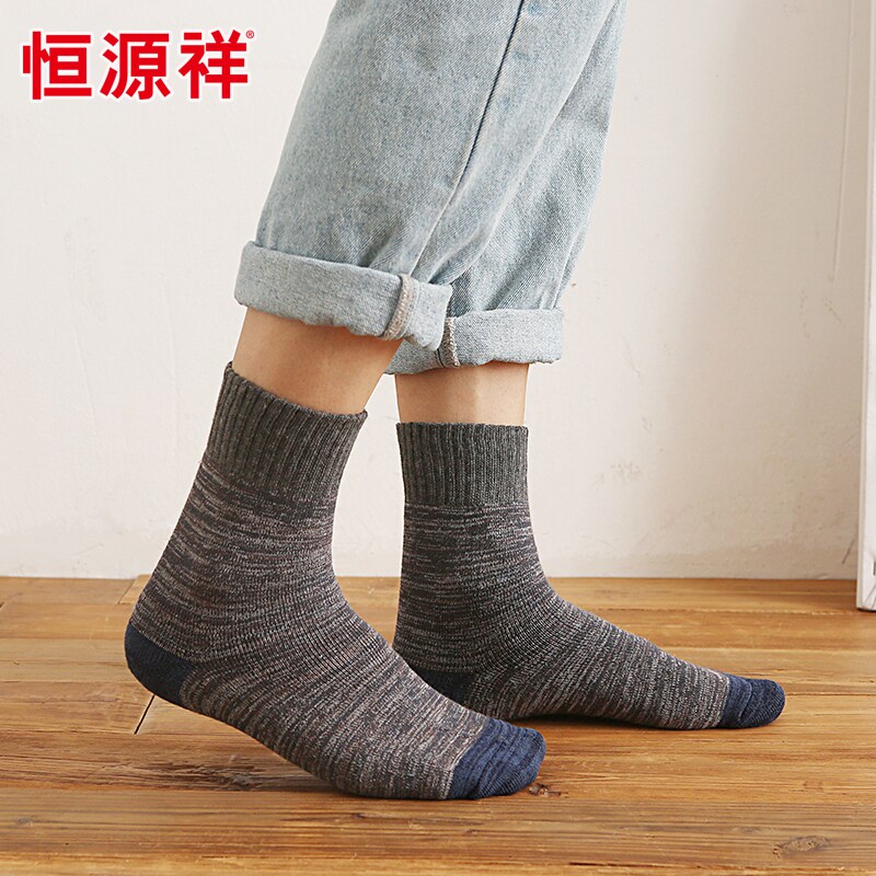 Hengyuan Xiang Autumn Socks Men's Tide Pure Cotton Day Ensemble Retro National Wind Neutrale Stockings Stockings Stockings Stockings Stockings Stockings Stockings Autumn Winter