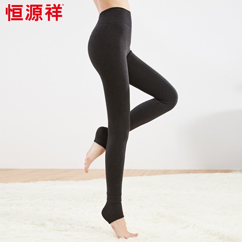 Constant source Xiang wool inner lap pants female autumn winter new gush thickened body external wearing body display slim and large size for foot pants
