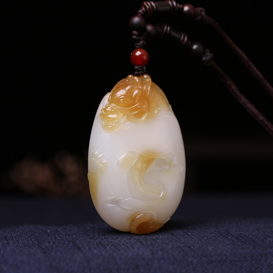 Jade bracelet Xinjiang Hetian Jade sheep fat jade natural girls safe buckle safe card master Zodiac