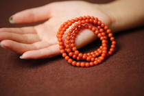 (Red red fire)natural south red agate persimmon red 108 pieces bracelet a 6MM