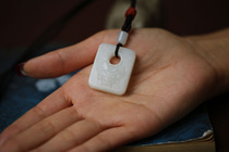 (Dragon protection)Natural Hetian jade white jade carved Youlong Wuqi brand pendant a boutique