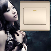 Chint switch socket NEW7D champagne color single open one open multi-control 1 open multi-control panel 86 type concealed installation