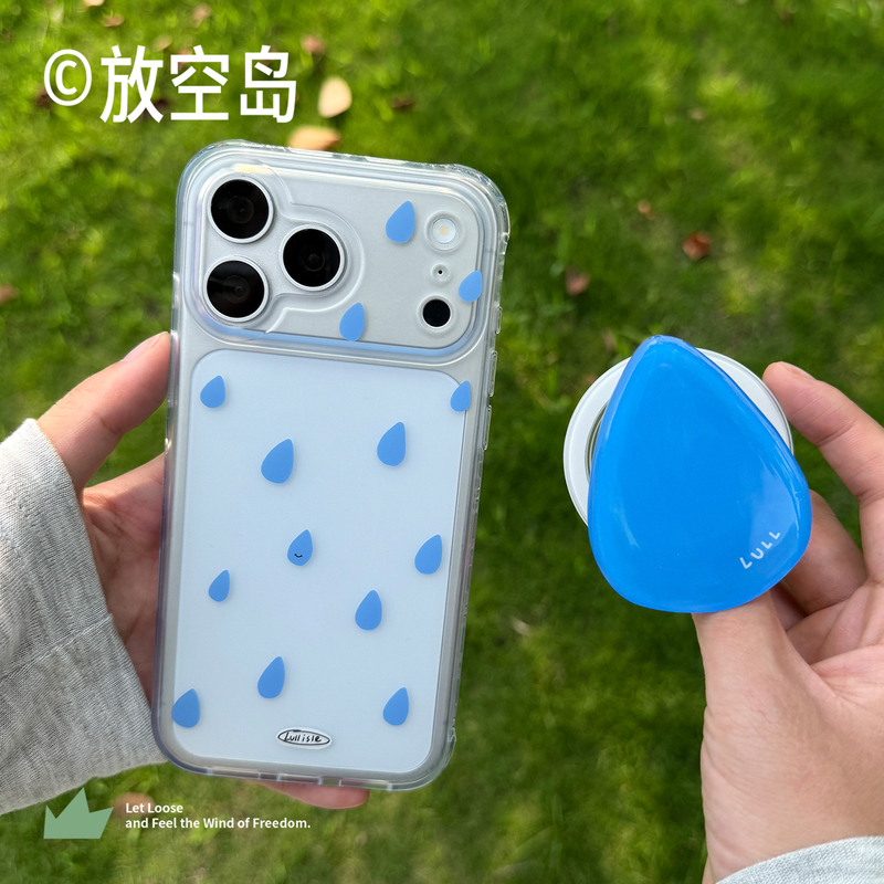 Official Original Design from Fangqun Island | Transparent Raindrop Full Coverage | Blue Mini Double-Layer Imd Magnetic Frosted Phone Case for Apple 17 Pro Max/18 Pro Max, Niche Anti-Drop Case with Camera Key Protection Official Original Design from Fangqun Island | Transparent Raindrop Full Coverage | Blue Mini Double-Layer Imd Magnetic Frosted Phone Case for Apple 17 Pro Max/18 Pro Max, Niche Anti-Drop Case with Camera Key Protection