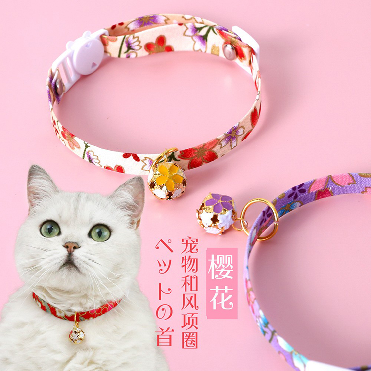 Pet Necklace Collar Cat Dog Small Dog Bell Decoration Kitten Collar Jewelry Teddy Dog Red Rope Collar