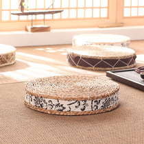 Straw woven futon cushion Tatami Japanese pier bay window meditation mat Meditation mat Summer ground Rattan woven futon cushion