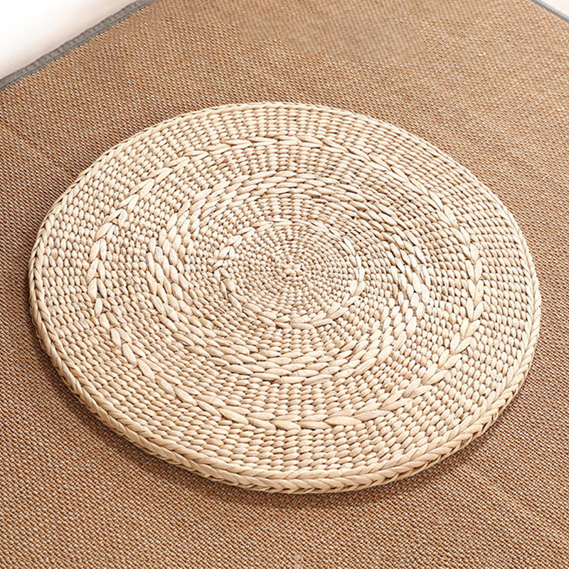 Woven straw floor mat Futon cushion Entrance door Straw mat Pu grass rattan household bedroom floor mat Japanese-style tatami