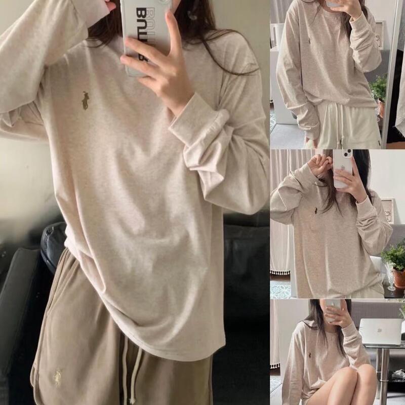 【Wenwen in Canada】Men's Ralph Lauren Small Logo Round Neck Casual Long-Sleeve Shirt