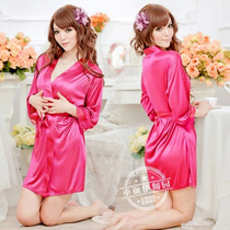 Sexy single piece of sleepy dress dress in spring and summer sleeping dress lace sexy nightdress home dress thin