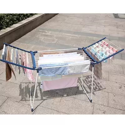 Japan clothes rack Stainless steel floor folding airfoil Indoor and outdoor balcony Mobile baby diaper simple drying rack