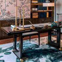 New Chinese Desk Retro Computer Table And Chairs Combined Furniture Solid Wood Watertru Willow Desk Book House Writing Desk Zen