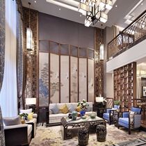 New Chinese Sofa Combination Modern Chinese Light Lavish Style Board Room Villa Living Room Solid Wood Imitation Ancient Zen Furniture Custom