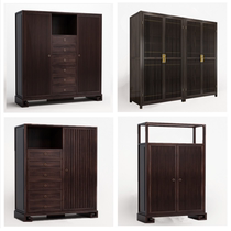 New Chinese real wardrobe wood double door containing storage stand cabinet modern Chinese folk sleeping hotel Bedroom meditation furniture