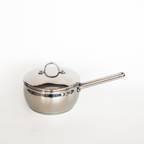 (K16) Foreign trade exported to Italy thickened 18-10 stainless steel U-shaped handle milk pot uncoated auxiliary food pot steel cover