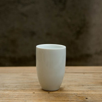 (A3) Double-layer ceramic mug coffee cup heat insulation anti-scalding high temperature underglaze color simple white 200ml