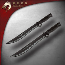 Taiwan Longyu rotary leopard knife pair of unopened blade cold steel plastic steel personal defense martial arts practice props double knife assassin