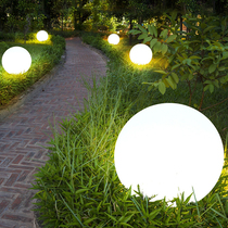 Outdoor waterproof luminous ball light solar garden light modern villa simple lighting engineering landscape spherical light