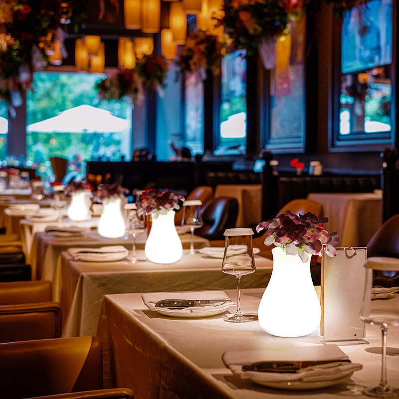Creative Vase Lightlight Septazzle Bar Lighting Charging Decoration Restaurant Table Clear Area Table Lights