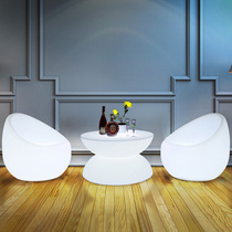 Outdoor balcony table and chair combination courtyard cafe restaurant casual party luminous creative waterproof nightclub round bar table