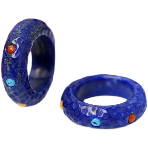 Сделай сам натуральный зеленый камень, инкрустированный с большим дырочным кольцом Duobao