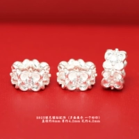 174# серебряный бриллиант диаметром 8 мм, пятигранный цветок