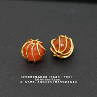 H62# Серебряное инкрустирование южными красными бусинками