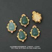 43 # жадеит Pixiu с инкрустацией серебром