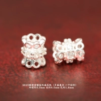 Серебро 34#925 с бриллиантом, двусторонний поднос для цветов диаметром 5,5 мм.