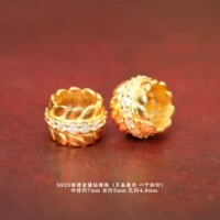 Серебряные позолоченные 38# бусины с бриллиантами диаметром 7 мм на талии