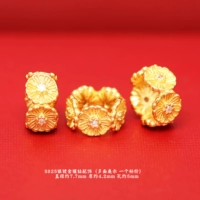 Серебро 177# с позолоченным бриллиантом диаметром 7,7 мм, пятигранный цветок