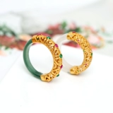 Натуральная изумрудная реплика, кольцо, инкрустация камня, браслет, ожерелье, подвеска, аксессуары