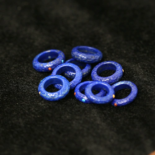 Сделай сам натуральный зеленый камень, инкрустированный с большим дырочным кольцом Duobao