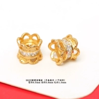 Серебро 43#, инкрустированное бриллиантами, двусторонний поднос для цветов диаметром 6,5 мм.