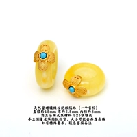 Серебряное кольцо для бега с бирюзой, инкрустированное воском.