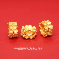 Серебро 170# с позолоченным бриллиантом диаметром 5,5 мм, пятигранный цветок