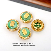 Серебро 14#, инкрустированное нефритом, для привлечения богатства.