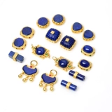 Натуральная инкрустация камня, браслет, золотые аксессуары, подвеска, серебро 925 пробы