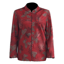 Grandma Spring autumn jacket female elderly shirt mom 2024 new summer clothes and coat of clothes for the elderly-in-law