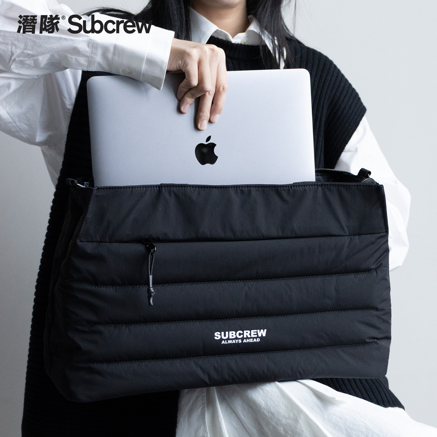 Subcrew Niche Design Premium Commuter Laptop Bag Large Capacity Shoulder Hand Tote Crossbody Bag For Women - Thumbnail 6