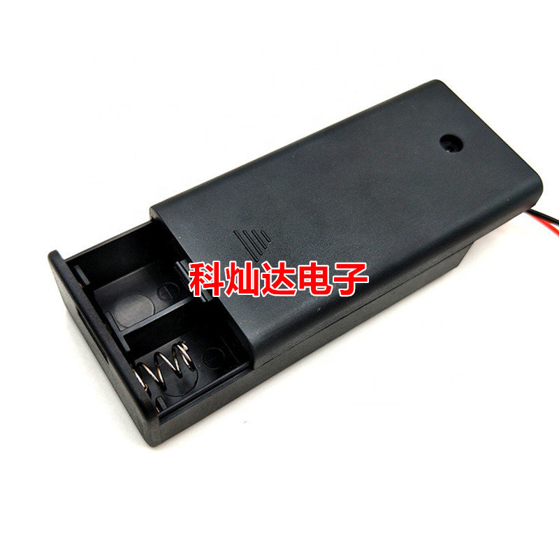 2 battery box 5 battery box with lid with switch with red and black line AA battery tank 3V 5 battery seat