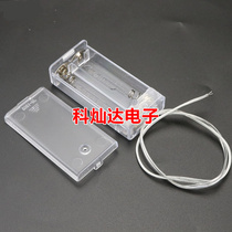 AA 2-cell transparent battery box AA 2-cell AA battery slot with cable and switch and battery holder with cover