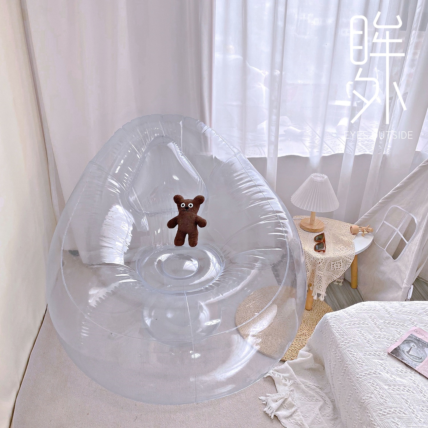 Support overseas shipping-net celebrity inflatable sofa bedroom lazy sofa bed tatami large sofa air chair
