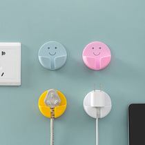 Plug hook punch-free plug holder data cable charger power plug socket hook plug sticky hook