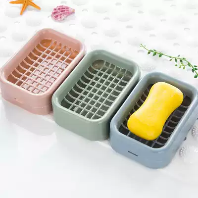 Home creative bathroom double drain soap box cosmetic room handmade soap rack soap box Nordic soap box soap tray