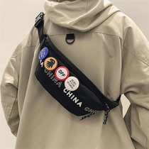 Crossbody bag mens shoulder bag ins trendy small bag mens chest bag fashionable brand shoulder bag boys personalized waist bag female
