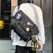 Trendy brand crossbody bag for men ins trendy cool functional style messenger bag large capacity mens shoulder bag fashionable personality shoulder bag