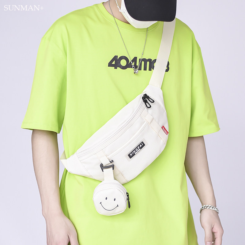 Men's chest bag Chains Skew Satchel in Tidal Bags Day Ensemble Casual Purse Single Shoulder Bag Men Sports Satchel Backpack-Taobao