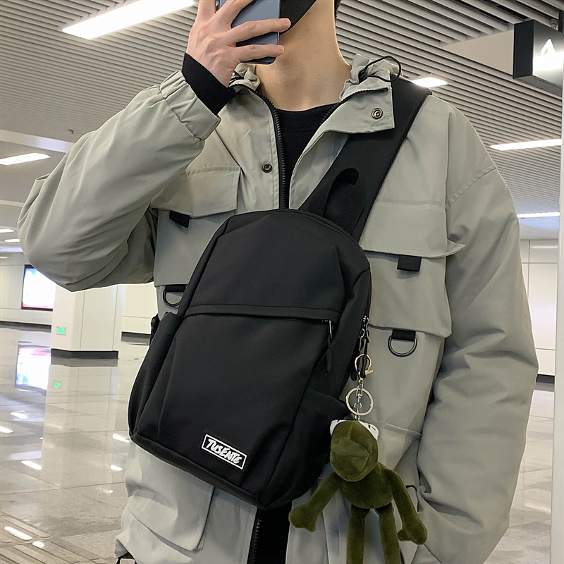 Men's breasts sloped satchel satchel large-capacity diagonal cross-scapegoat 2022 new personality fashion men's bag single shoulder bag