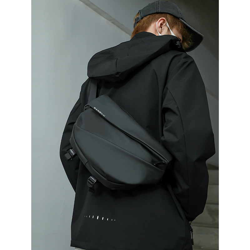 Function Tide Card Skew Satchel Men Ins Sports Chest Differential Bag Men Locomotive Backpack Riding Bag Personality Satchel-Taobao